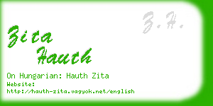 zita hauth business card